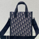 Christian Dior Safari North-South Tote Bag Dark Blue